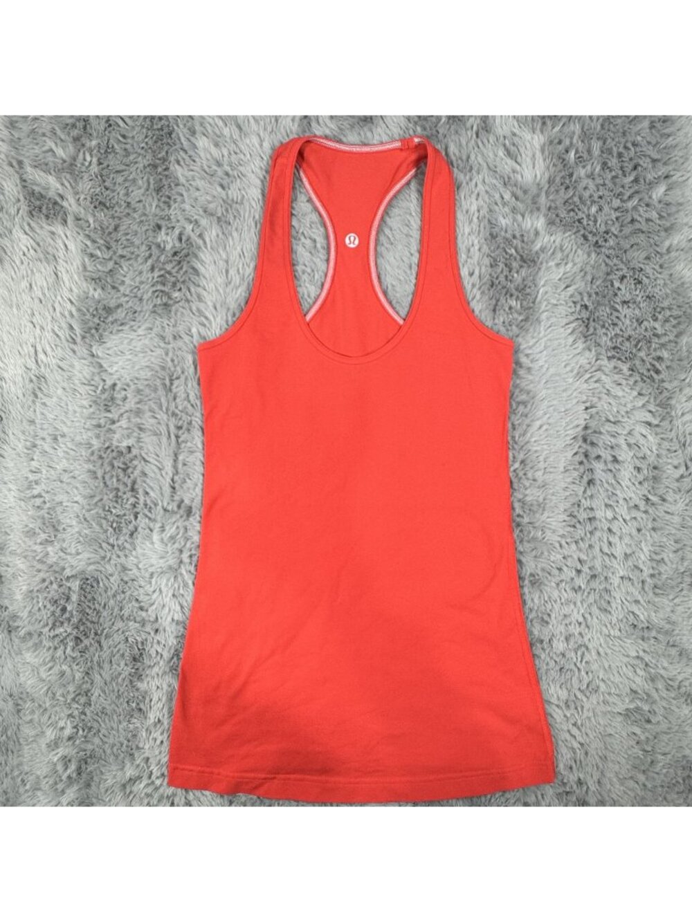 Lululemon Women's Racerback Athletic Tank Top Orange Yoga Running Size XS/S